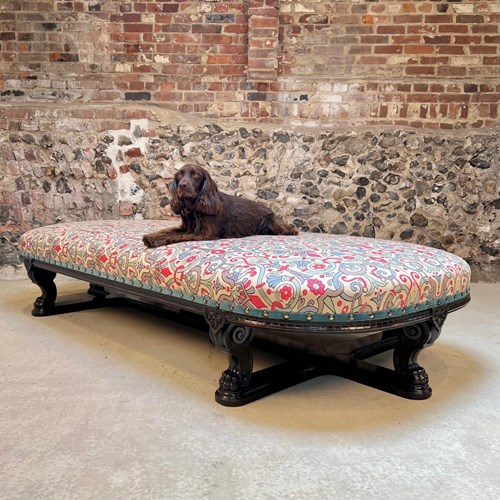 Monumental 19Th C Holland & Sons Centre Stool