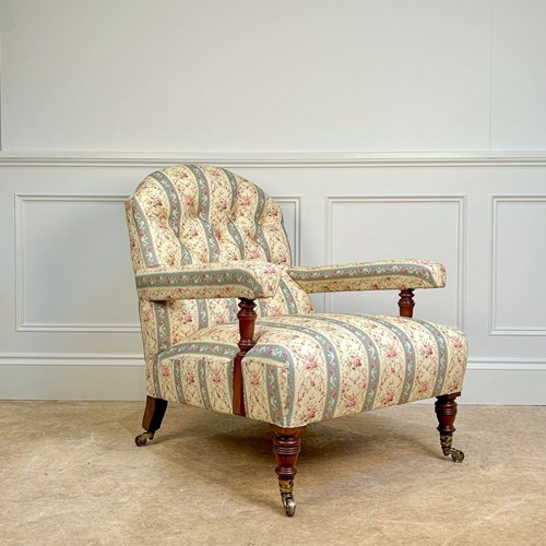 Howard & Sons Walnut Open Armchair