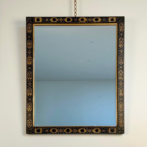 19Th C Italian Wall Mirror In Original Paint