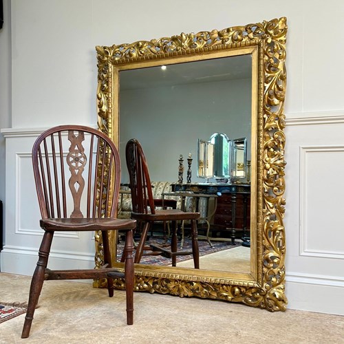 Large 19Th C Giltwood Florentine Mirror