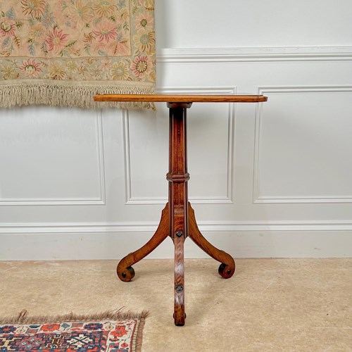 19Th C Oak Parquetry Gothic Table - Manner Of Howard & Sons