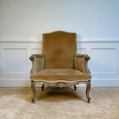 Late 19Th C French Painted Bergère Armchair