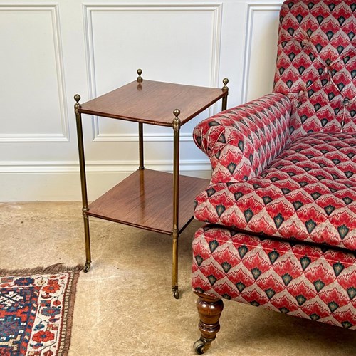 Edwardian Rosewood & Brass Etagere