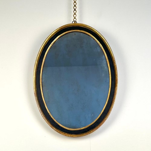Small Regency Oval Mirror With Wonderful Mirror Plate