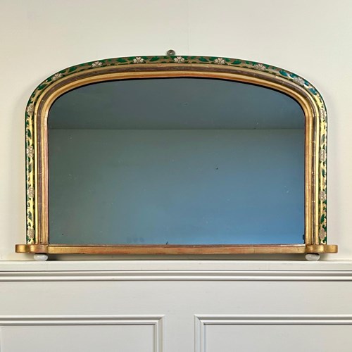 Pretty 19Th C Sgrafitto Wall Mirror