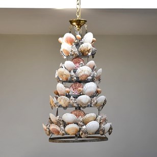 Large Artisan Made - Shellwork Chan...