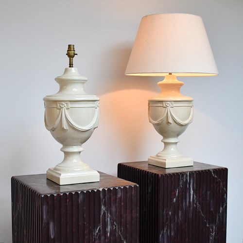 Pair Of Vaughan Designs - Urn Table Lamps