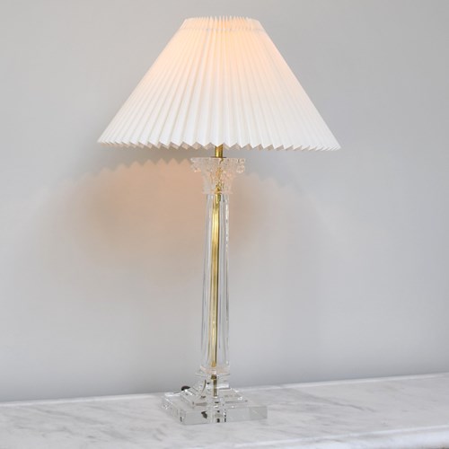 Large Corinthian Column - Glass Table Lamp