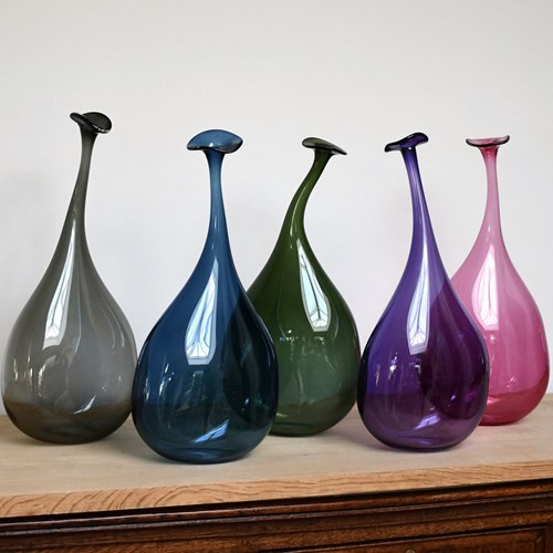 5 X William Yeoward - Large Wonky Bottles