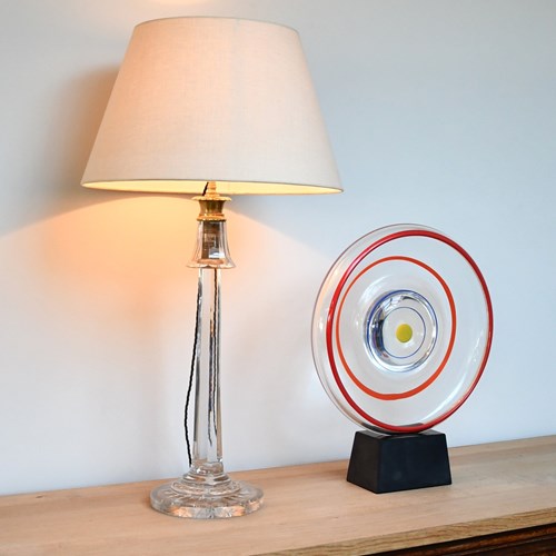 Large Victorian Cut Glass - Table Lamp