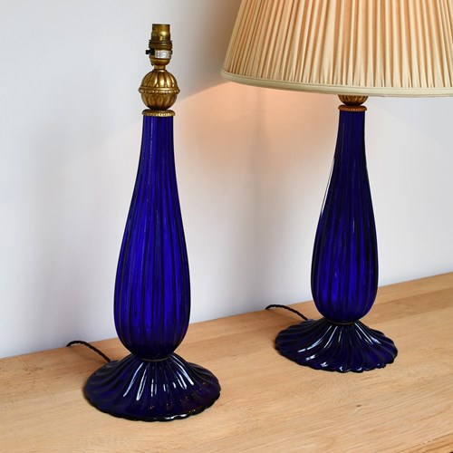 Pair Of Mid 20Th Century - Murano Table Lamps