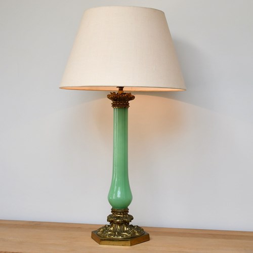 Mid 19Th Century - Opaline Table Lamp