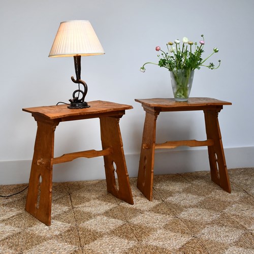 A Pair Of Arts & Crafts - Side Tables