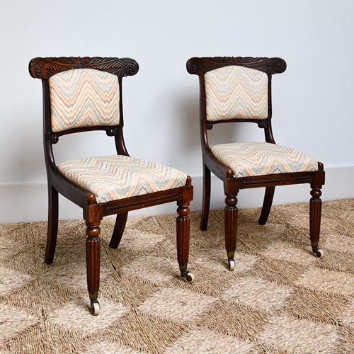 A Pair Of Early 19Th Century - Side Chairs